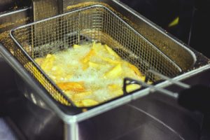 Fries in fryer 